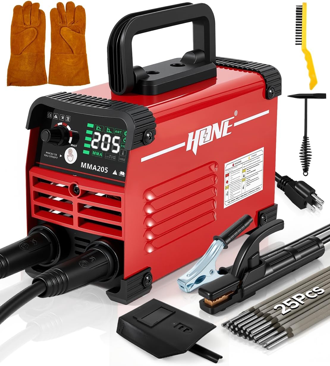 HONE 120A Mini Stick Welder 110V, IGBT Inverter LCD